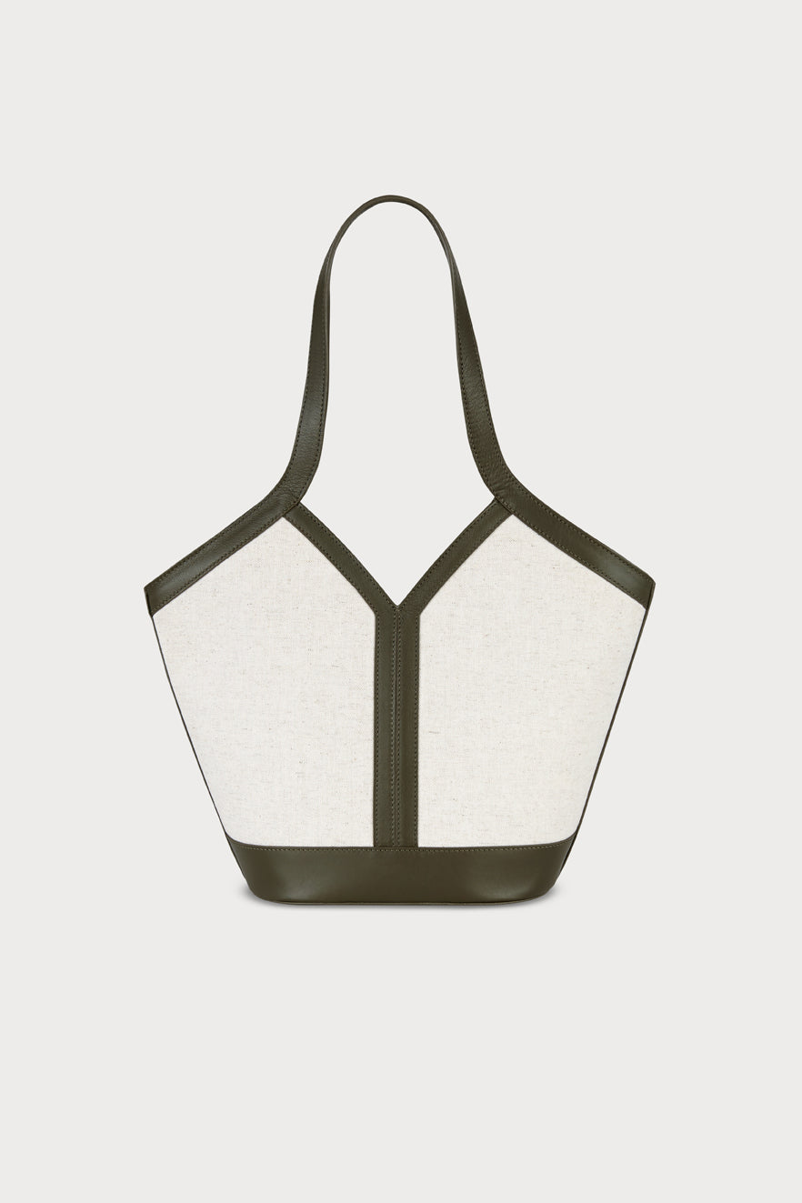 Bolso Gaia Army Linen de Carnevale Madrid · detalle 1