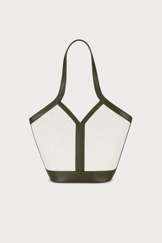 Bolso Gaia Army Linen de Carnevale Madrid · detalle 1