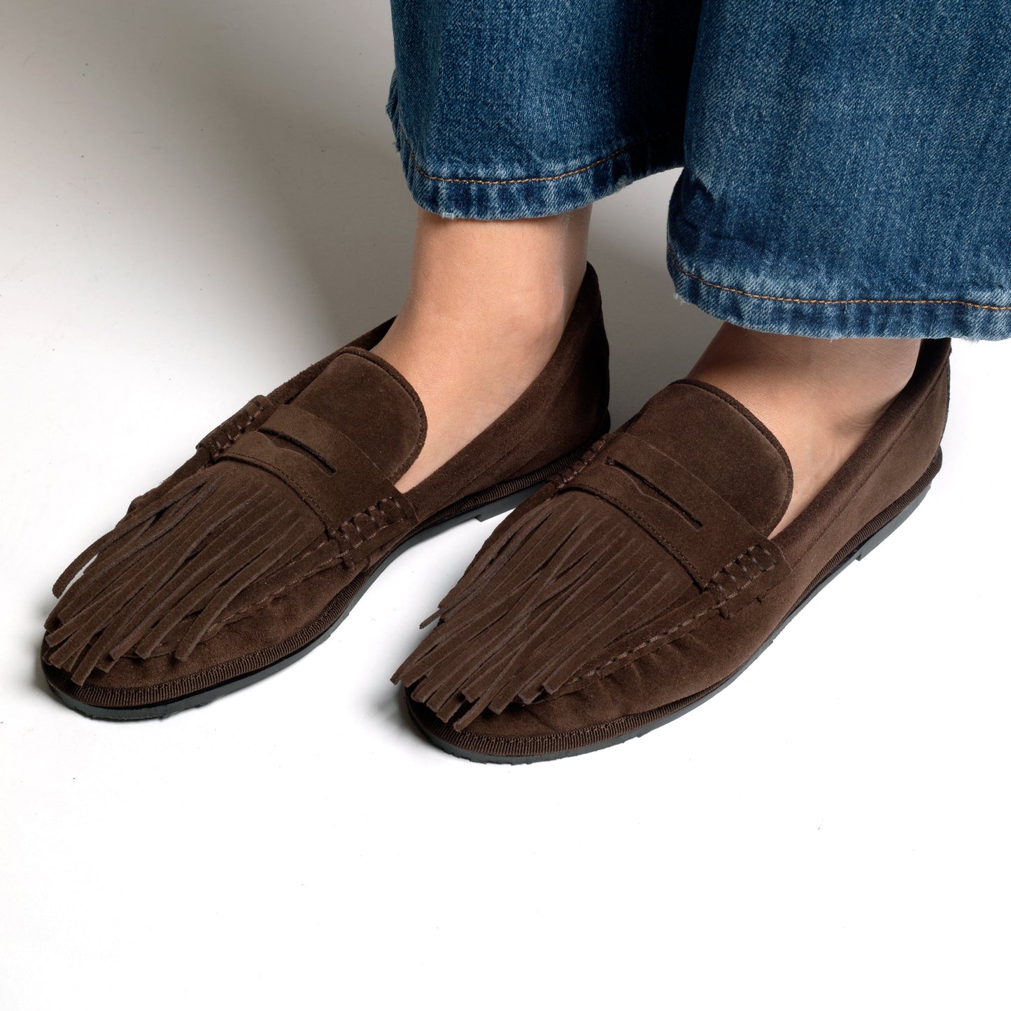 Mocasines Louvre con Flecos Chocolate de Ilio Smeraldo · detalle 4
