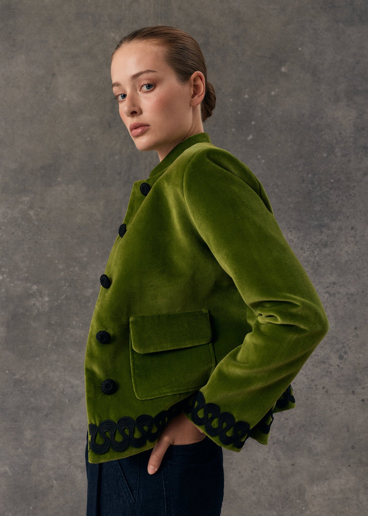 Chaqueta Tang Pistachio de Laganini · detalle 5