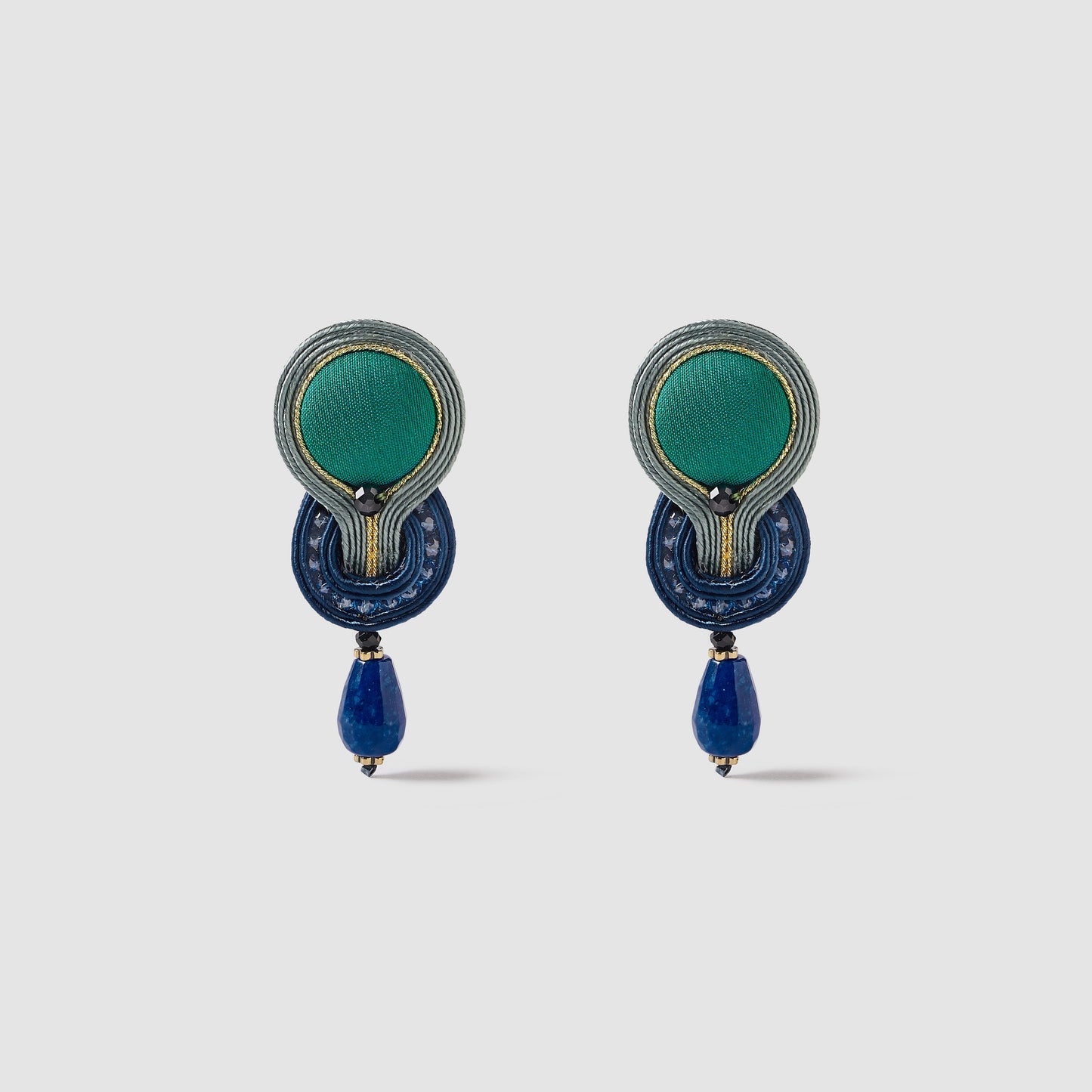 Pendientes Tommasa Denim en verde y azul denim – Musula · PORTICO Concept, Turó Park Barcelona