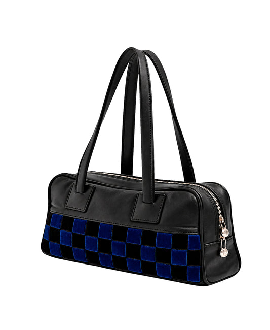 Bolso Pat Azul de Velvet Atelier, vista lateral