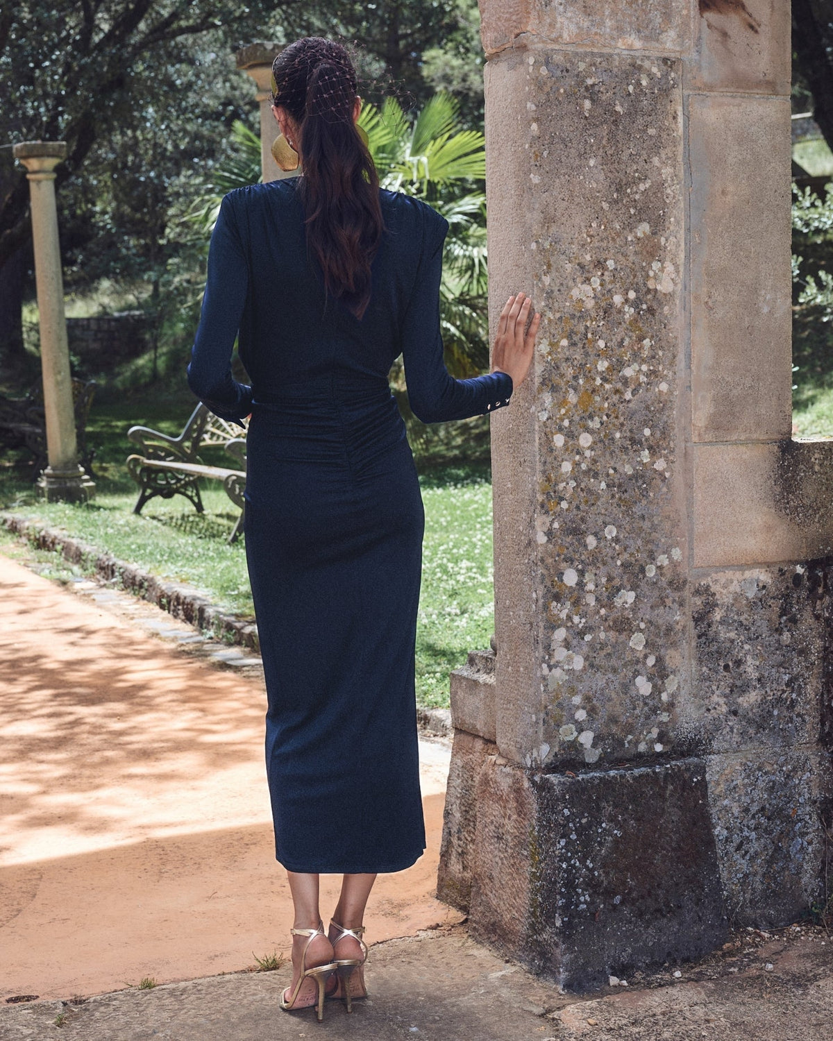 Vestido Gio Azul Marino de IQ Collection · detalle 5