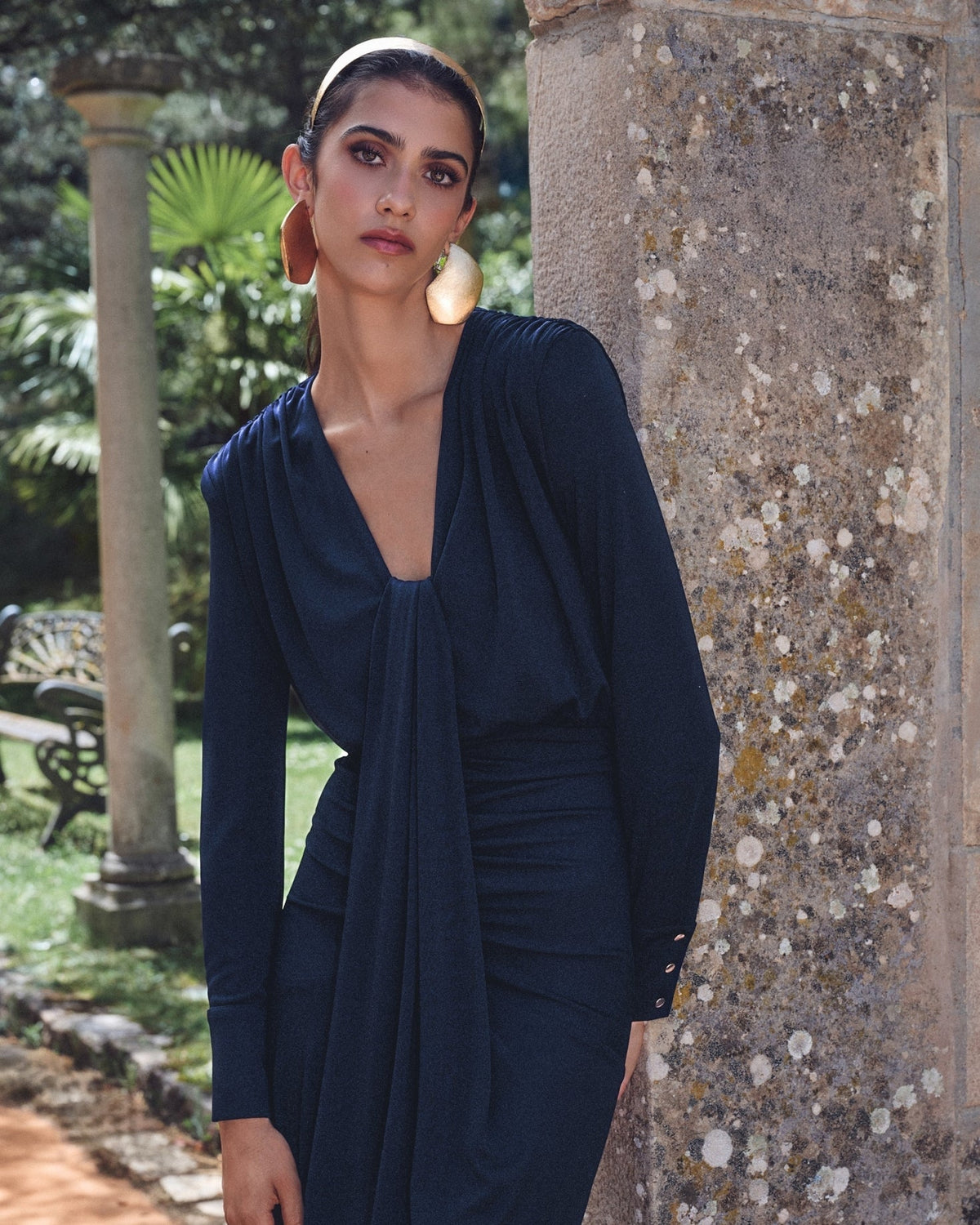 Vestido Gio Azul Marino de IQ Collection · detalle 7