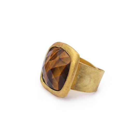 Anillo Diana Ojo de Tigre de Olga Prieto · frente