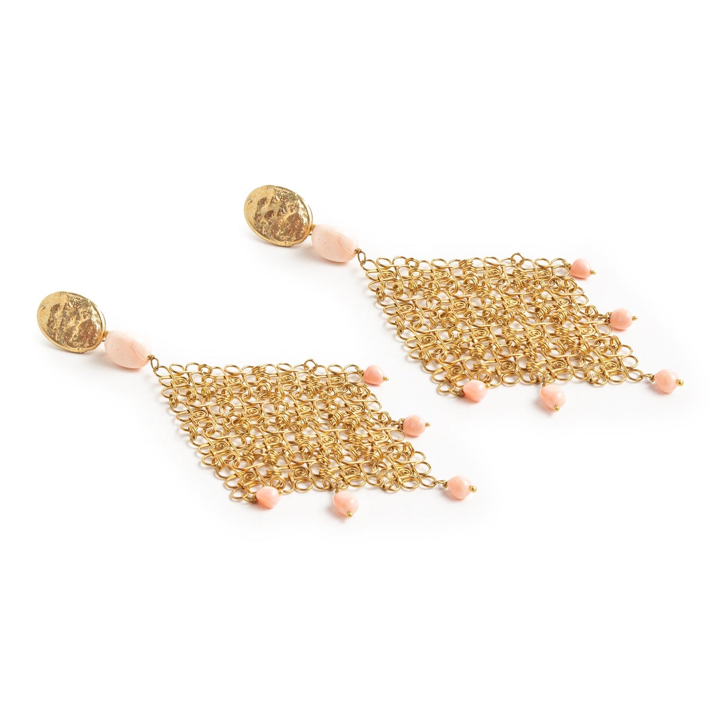 Pendientes Filigrana con Coral de Olga Prieto · detalle 2