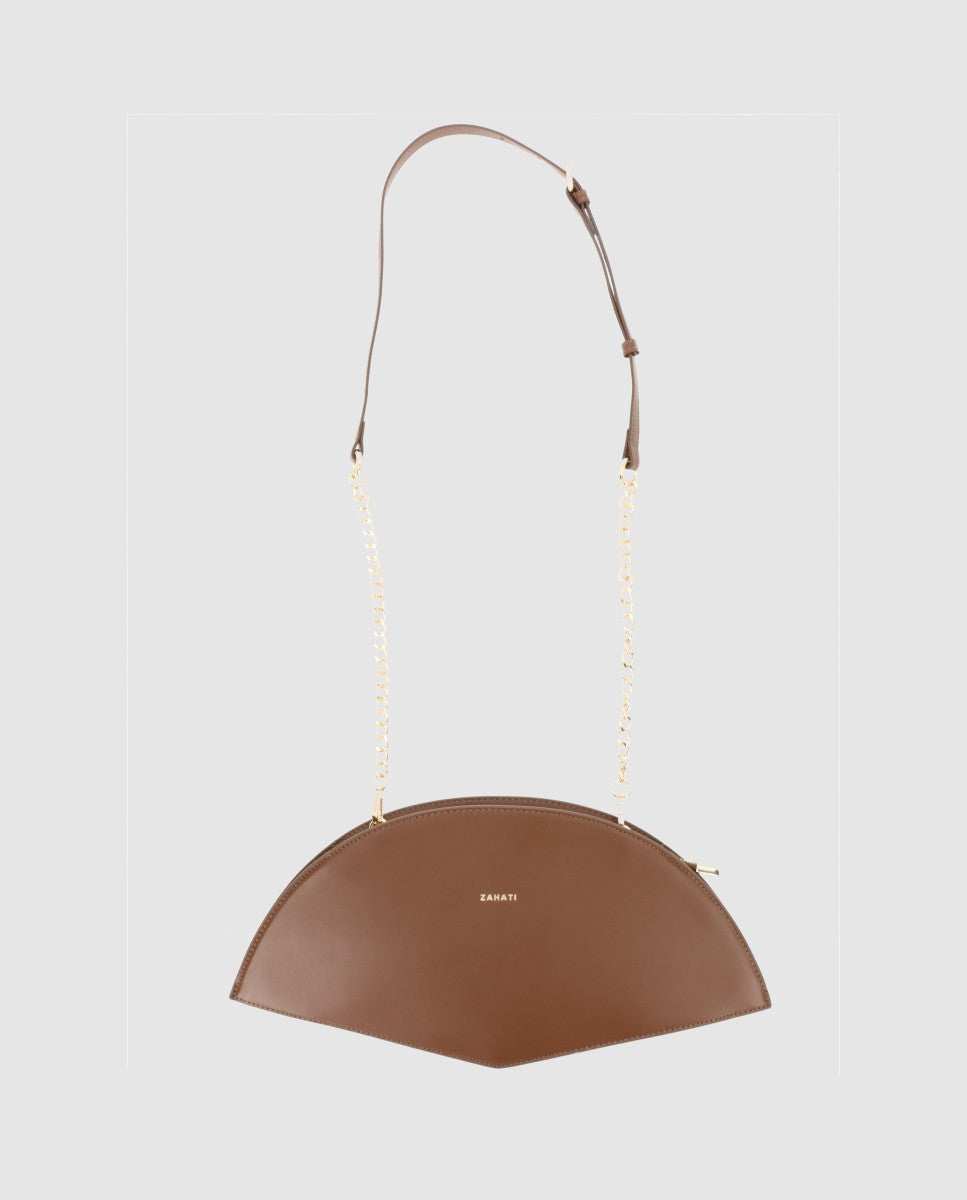 Bolso Abanico Lissé Marrón de Zahati · detalle 9