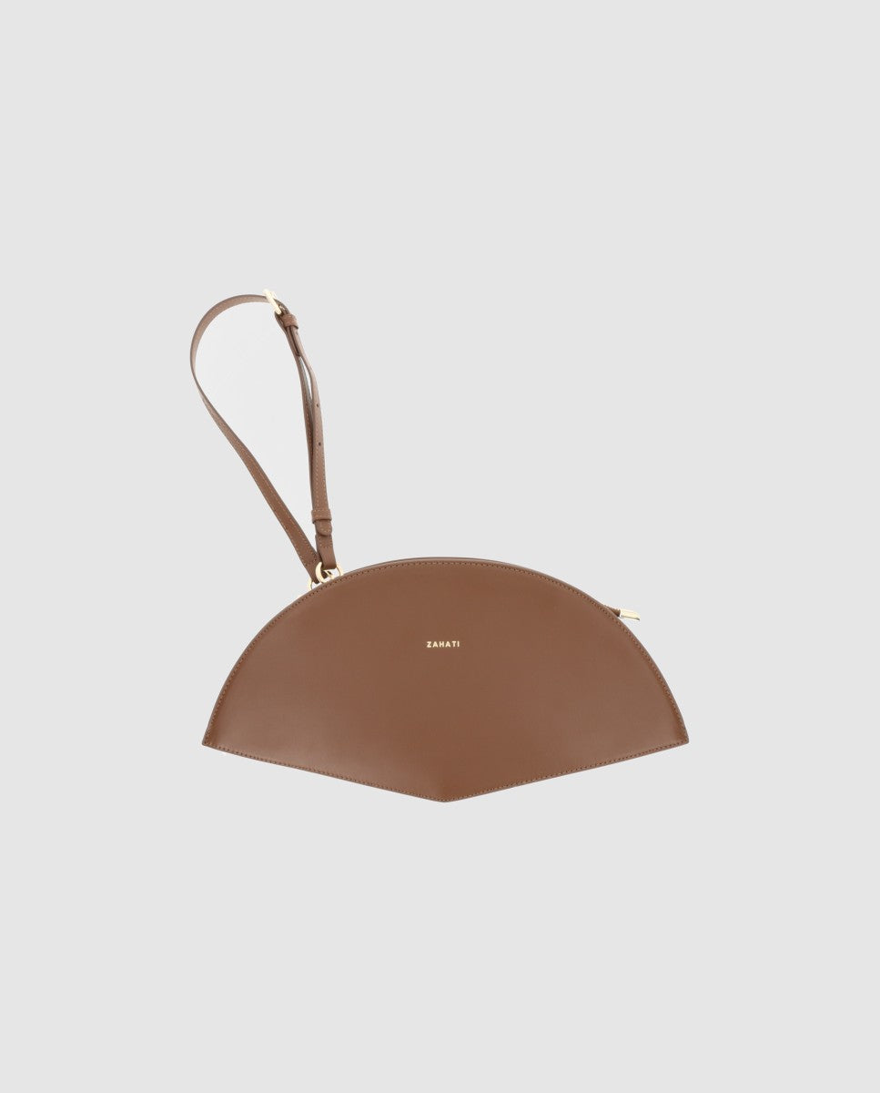 Bolso Abanico Lissé Marrón de Zahati · detalle 12