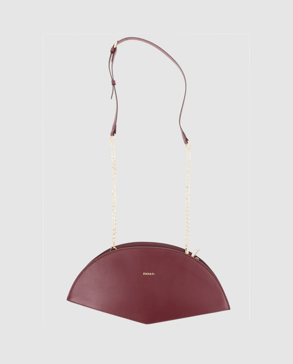 Bolso Abanico Lissé Burdeos de Zahati · detalle 7