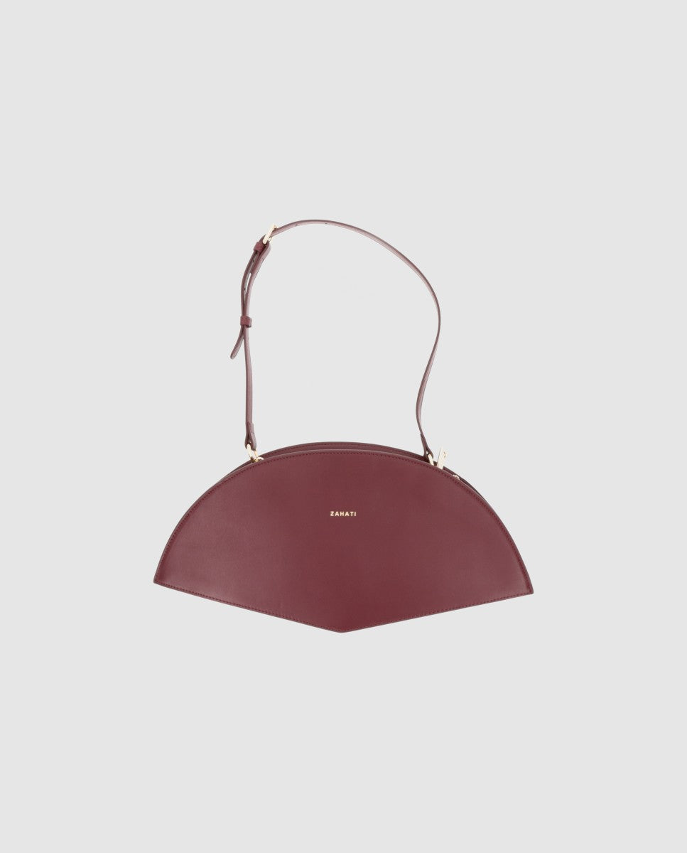 Bolso Abanico Lissé Burdeos de Zahati · detalle 4