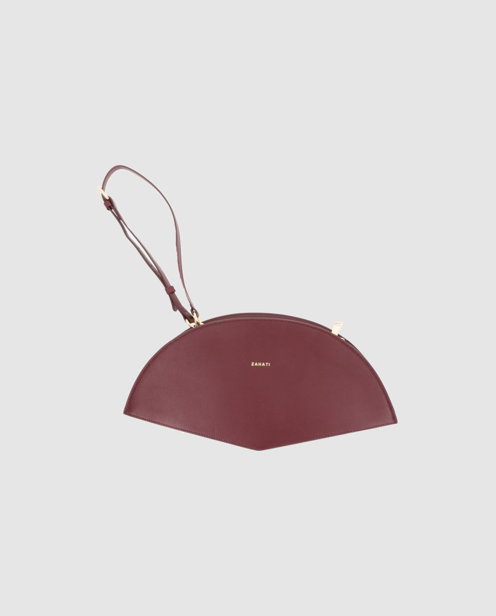 Bolso Abanico Lissé Burdeos de Zahati · detalle 6