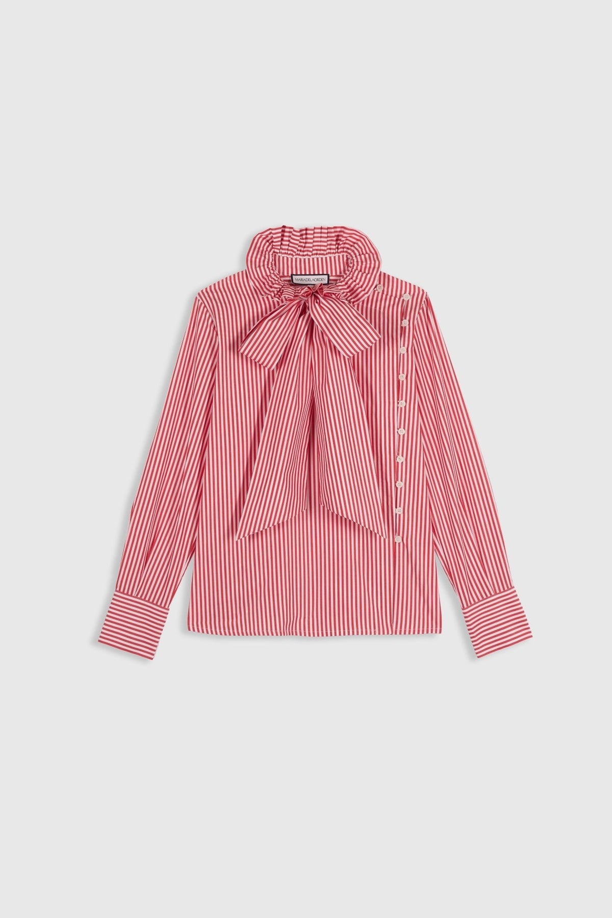 Camisa Blake Rayas Rojas de Maria de la Orden - look completo