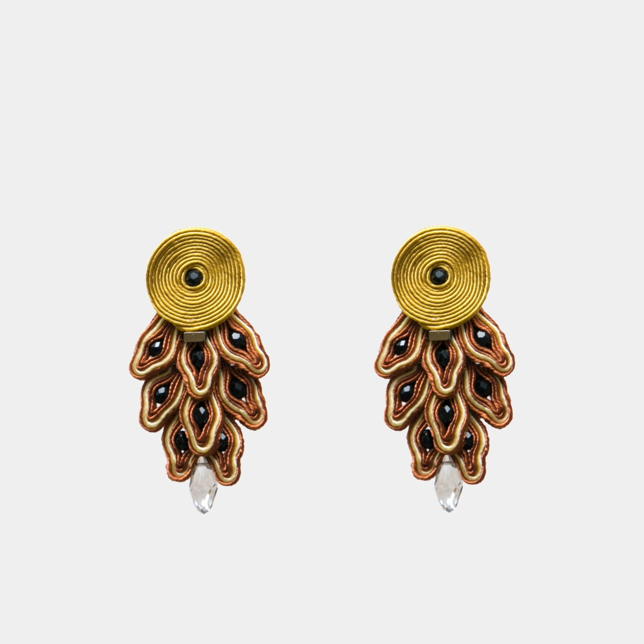 Pendientes Brown Cairo de Musula en marrón y cobre · PORTICO Concept, Turó Park Barcelona