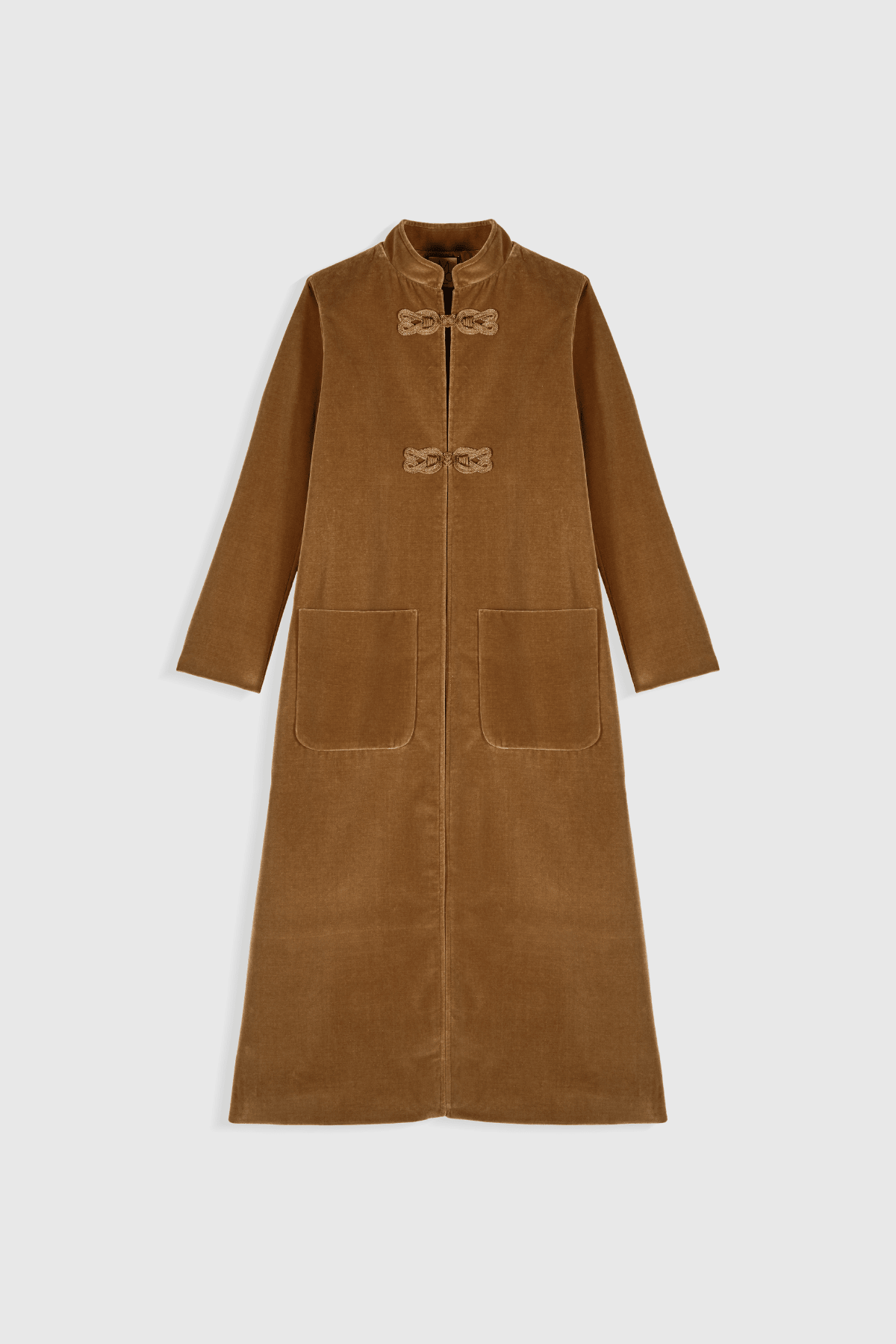Abrigo Carnot Terciopelo Camel de Maria de la Orden · detalle 2