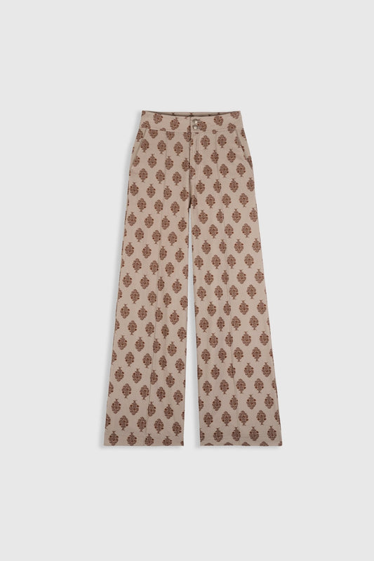 Pantalón Douglas Flores Beige