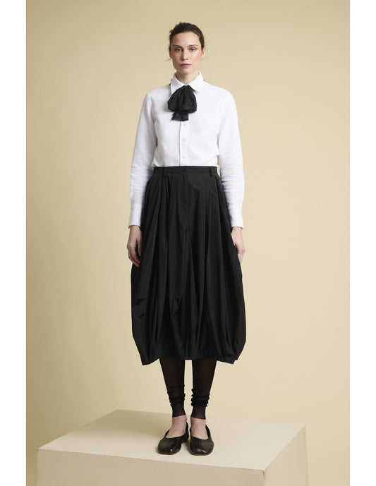 Falda Godets Nass Negra de Zaitegui studio · tejido con cuerpo, godets