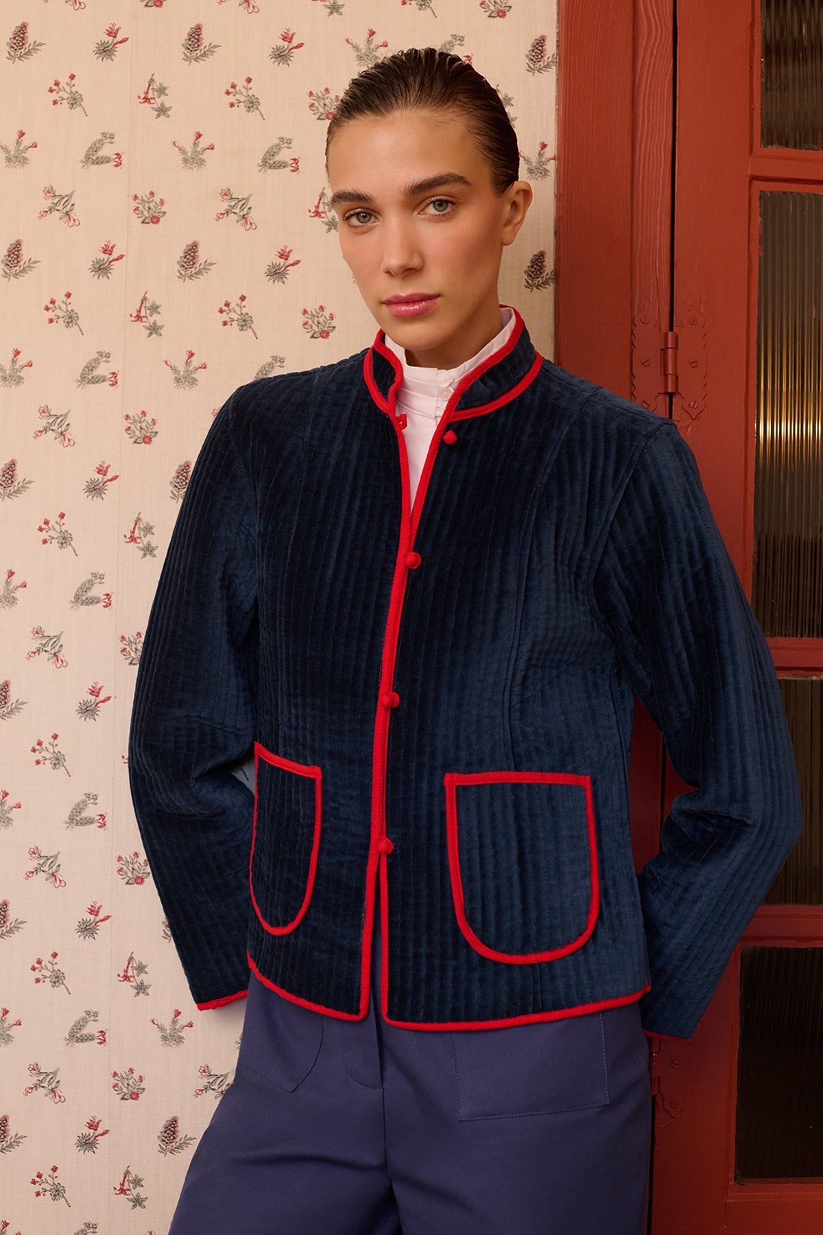 Chaqueta Fittonia Azul Marino de Maria de la Orden · detalle 5