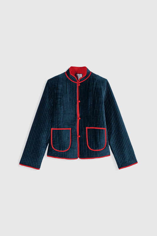 Chaqueta Fittonia Azul Marino de Maria de la Orden · detalle 2
