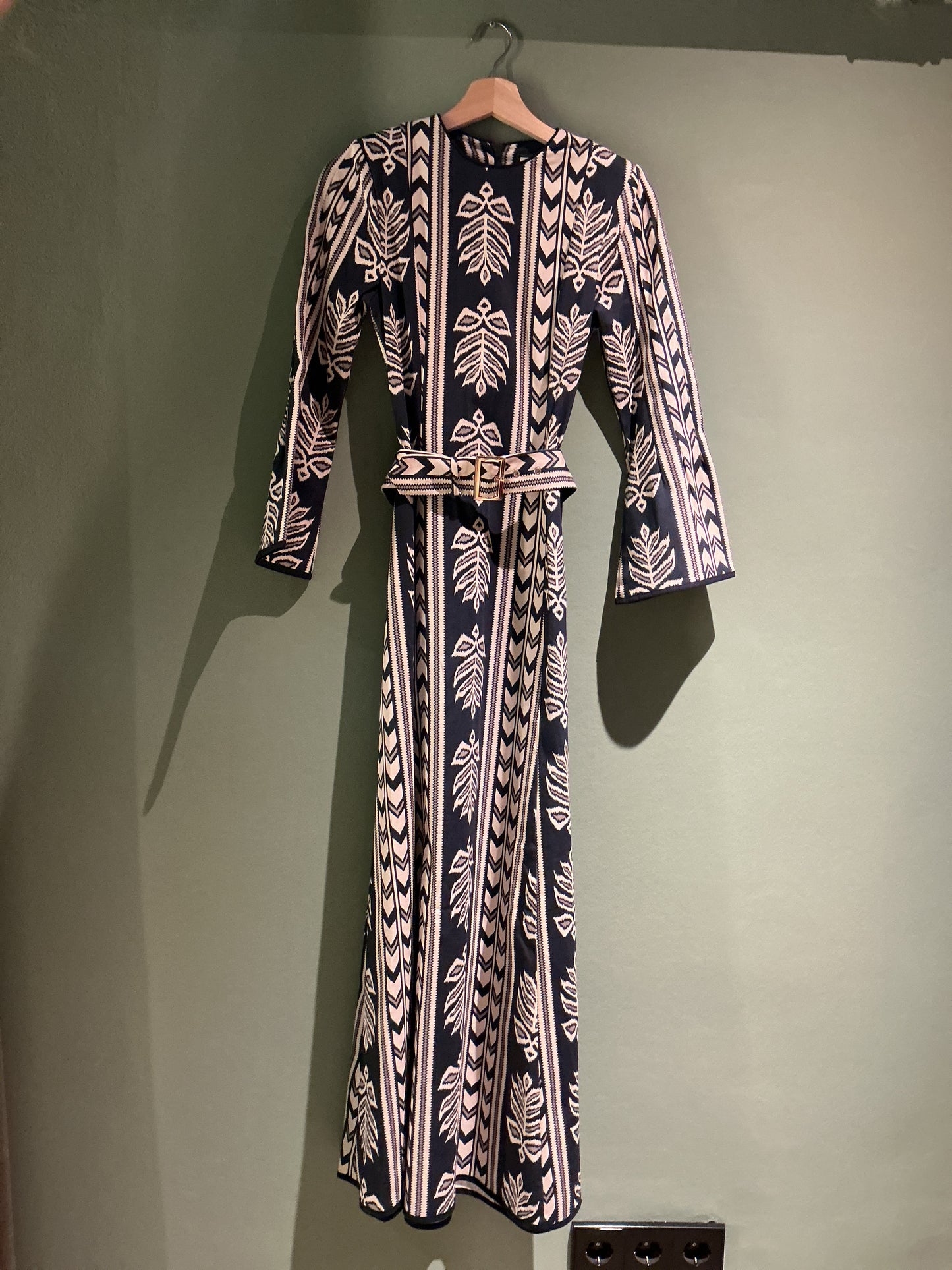 Vestido zori azul y blanco