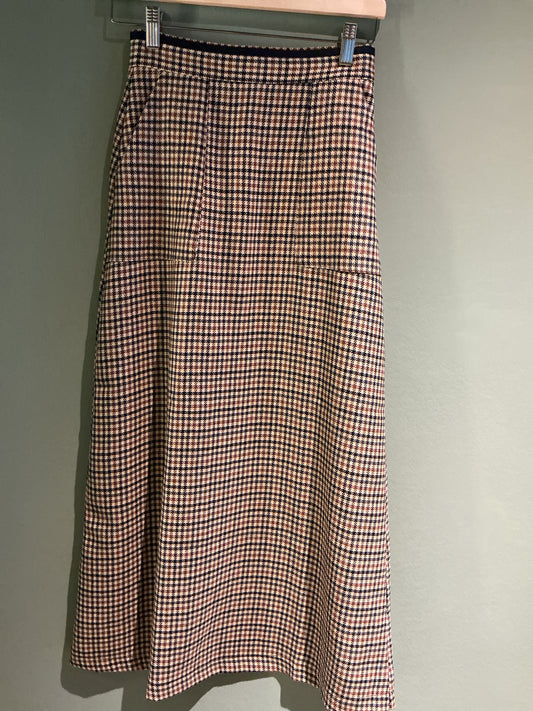 Falda pata gallo azul