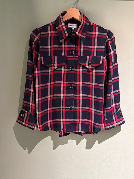 Camisa aladin cuadro rojo