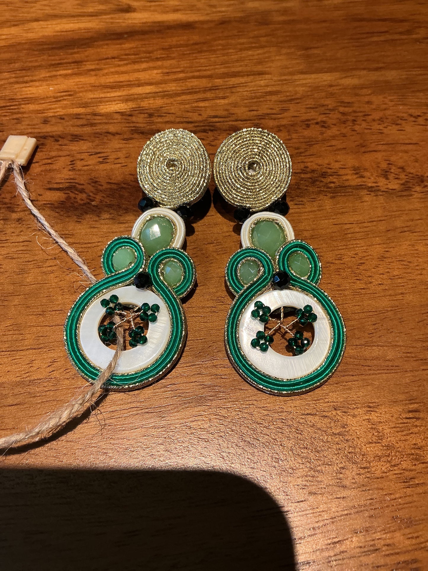Pendientes green blossom