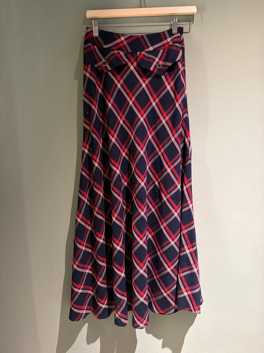 Falda aladin cuadro rojo