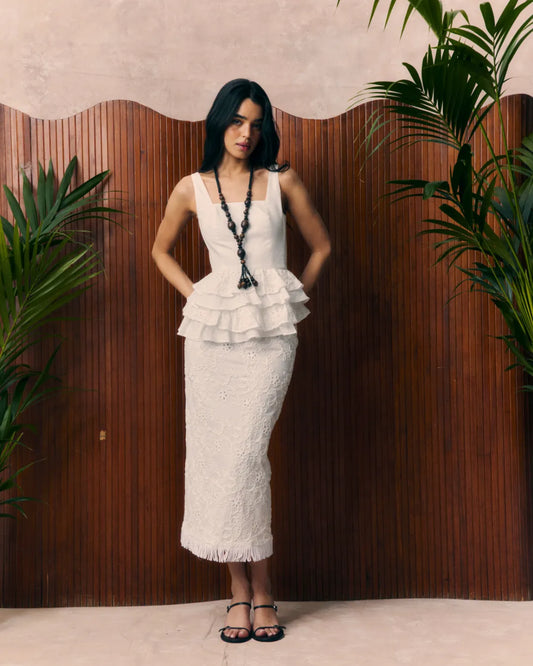 Laganini Vestido blanco SS26