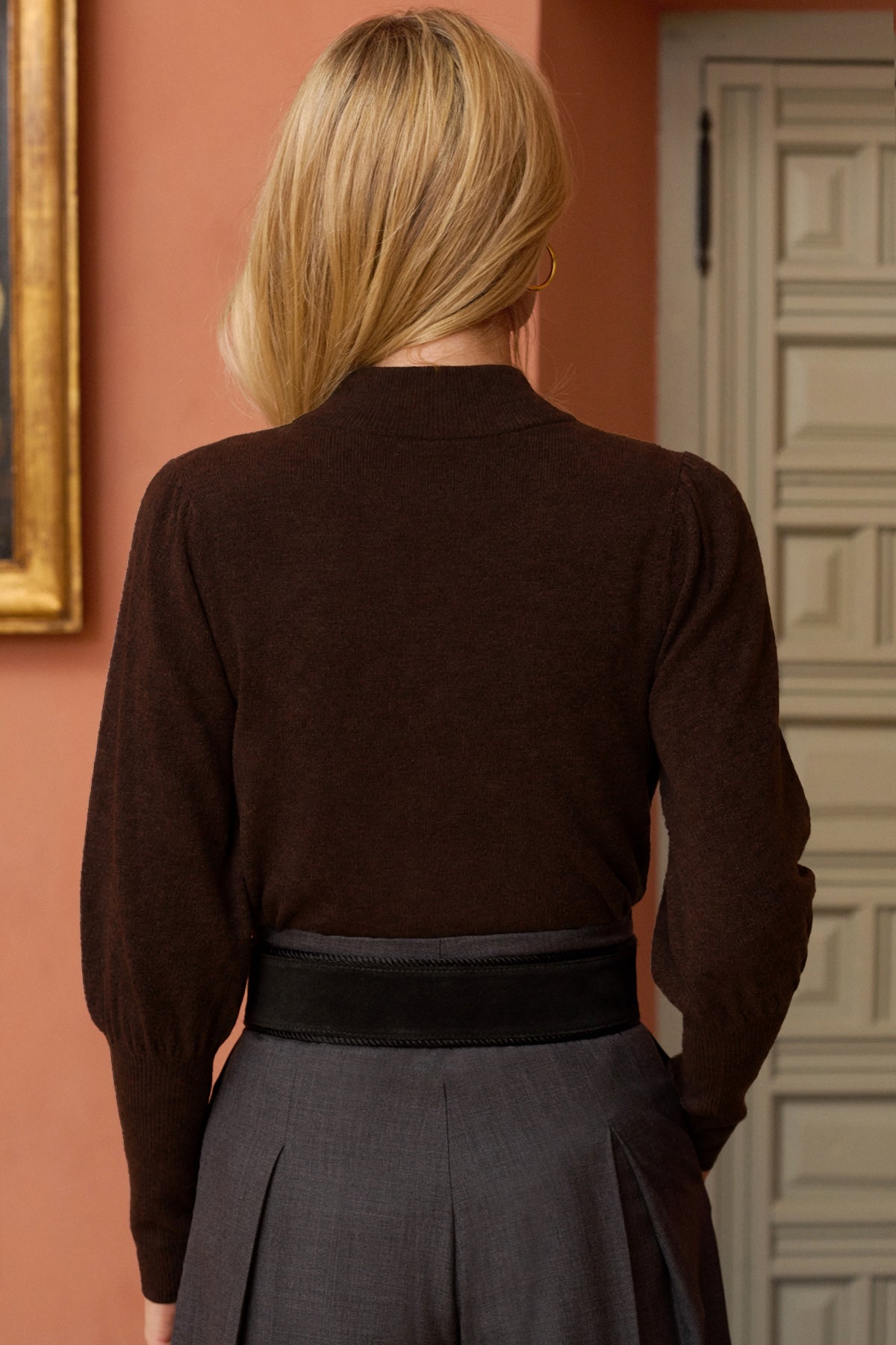 Jersey Marta Marrón de Maria de la Orden - detalle 1