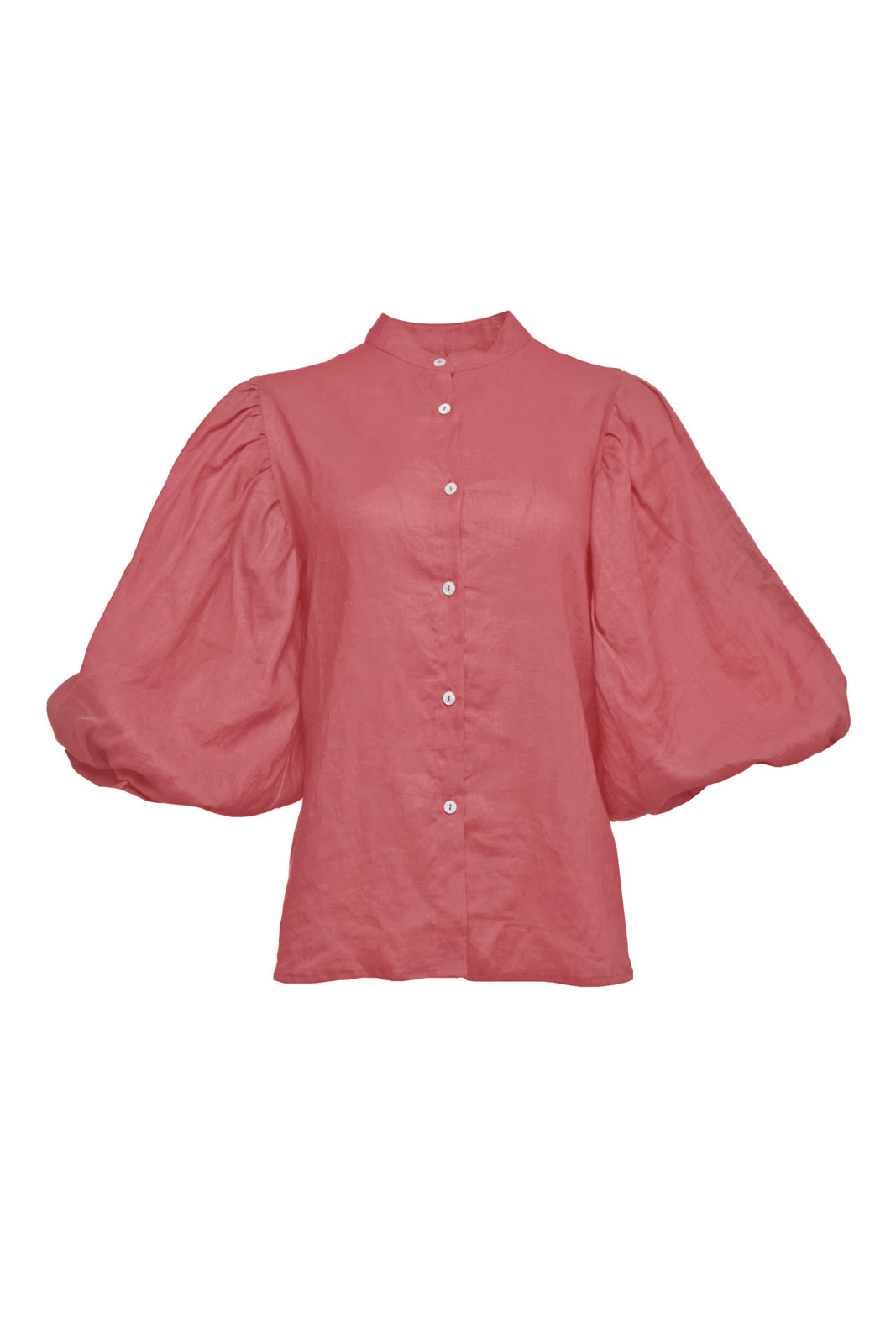Blusa Iconic Lino Coral de Monbali Collection · detalle 5