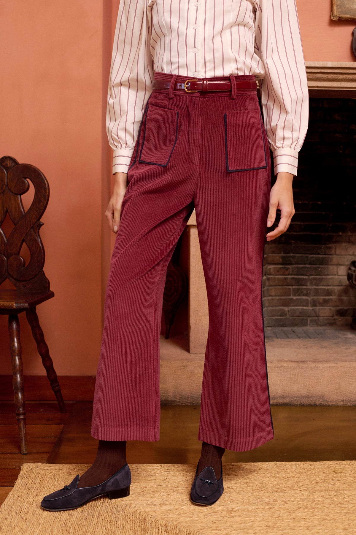 Pantalón Niza Pana Cabernet
