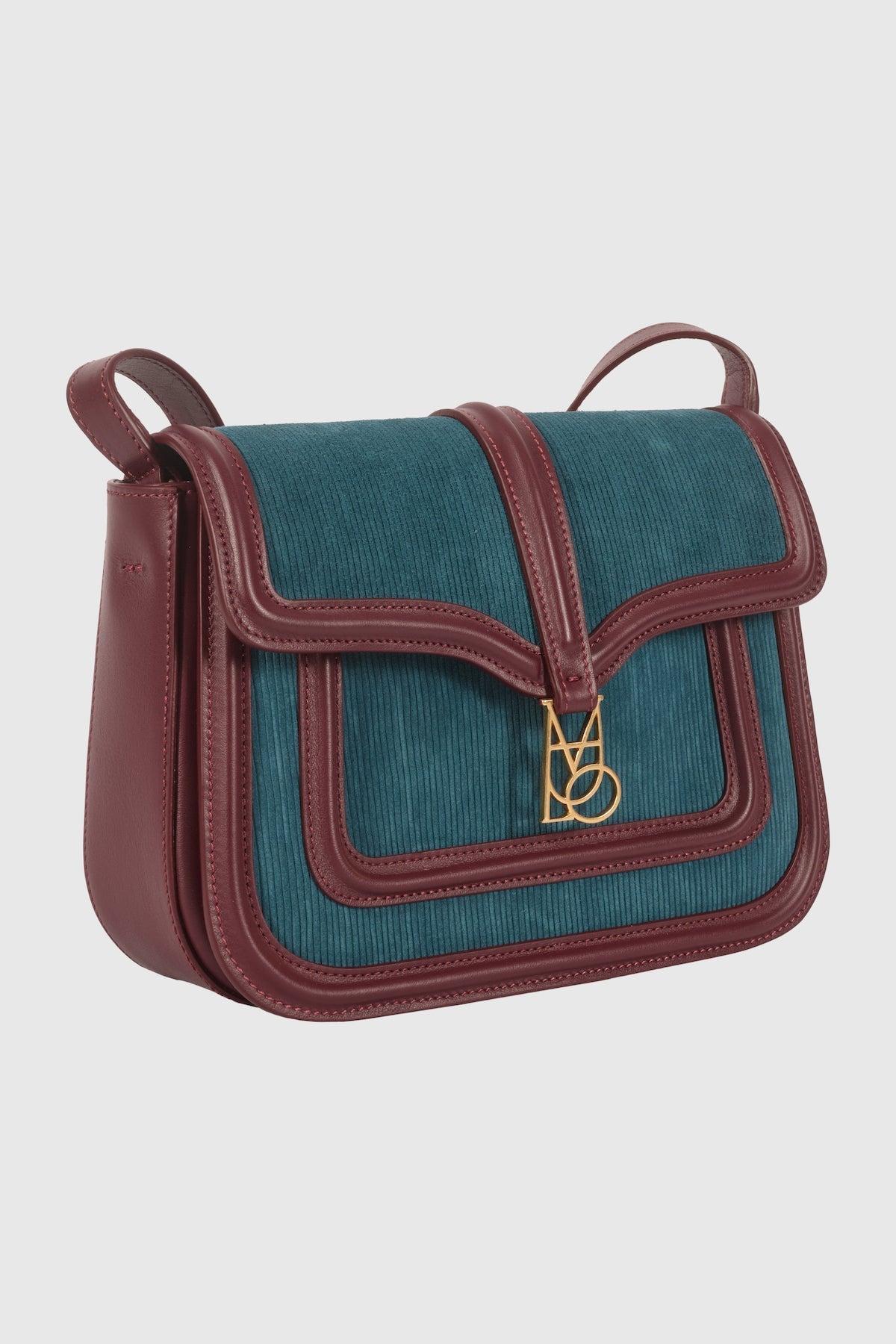 Bolso Noah Petróleo de Maria de la Orden - detalle broche-joya