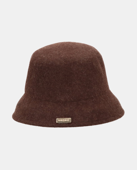 Sombrero Nola Marrón de Zahati · fieltro de lana, ala asimétrica