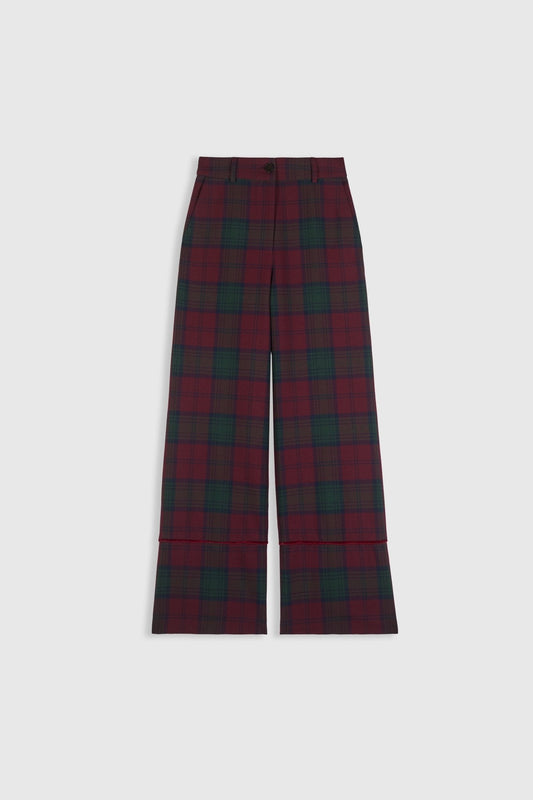 Pantalón Romeo Cuadros Cabernet de Maria de la Orden Studio · detalle 2