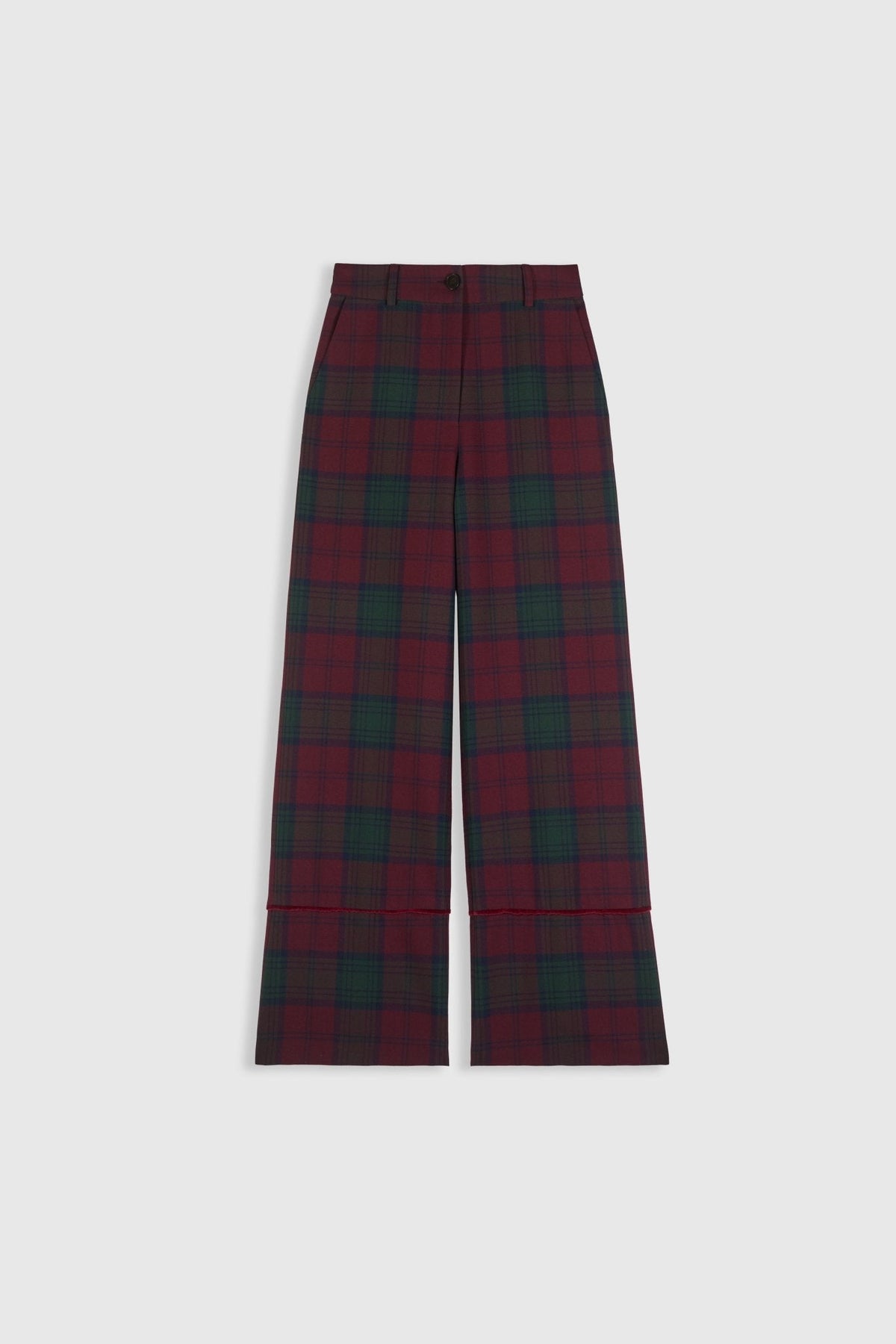 Pantalón Romeo Cuadros Cabernet de Maria de la Orden Studio · detalle 10
