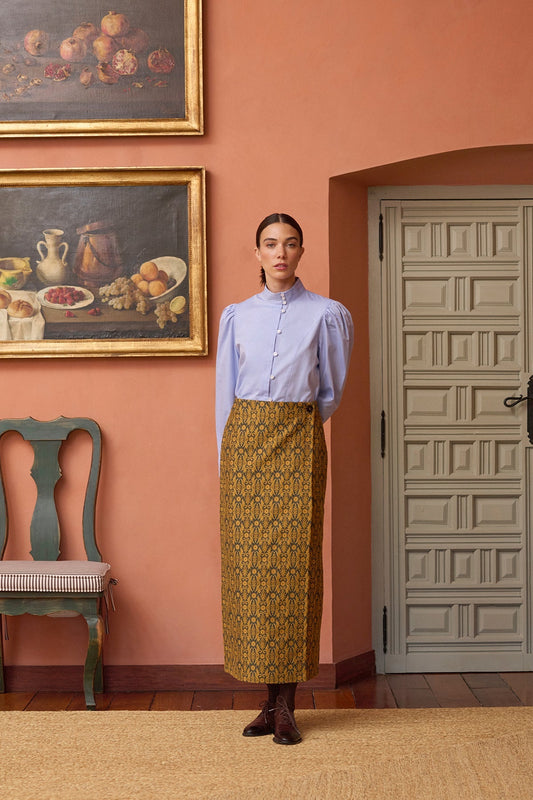 Falda Segur Jacquard Barroco de Maria de la Orden - vista frontal