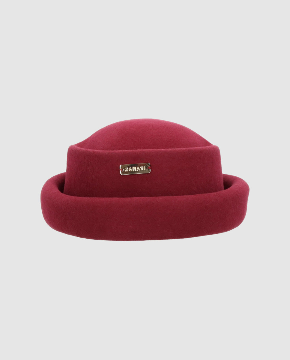 Casquete Nina Burdeos de Zahati · fieltro de lana