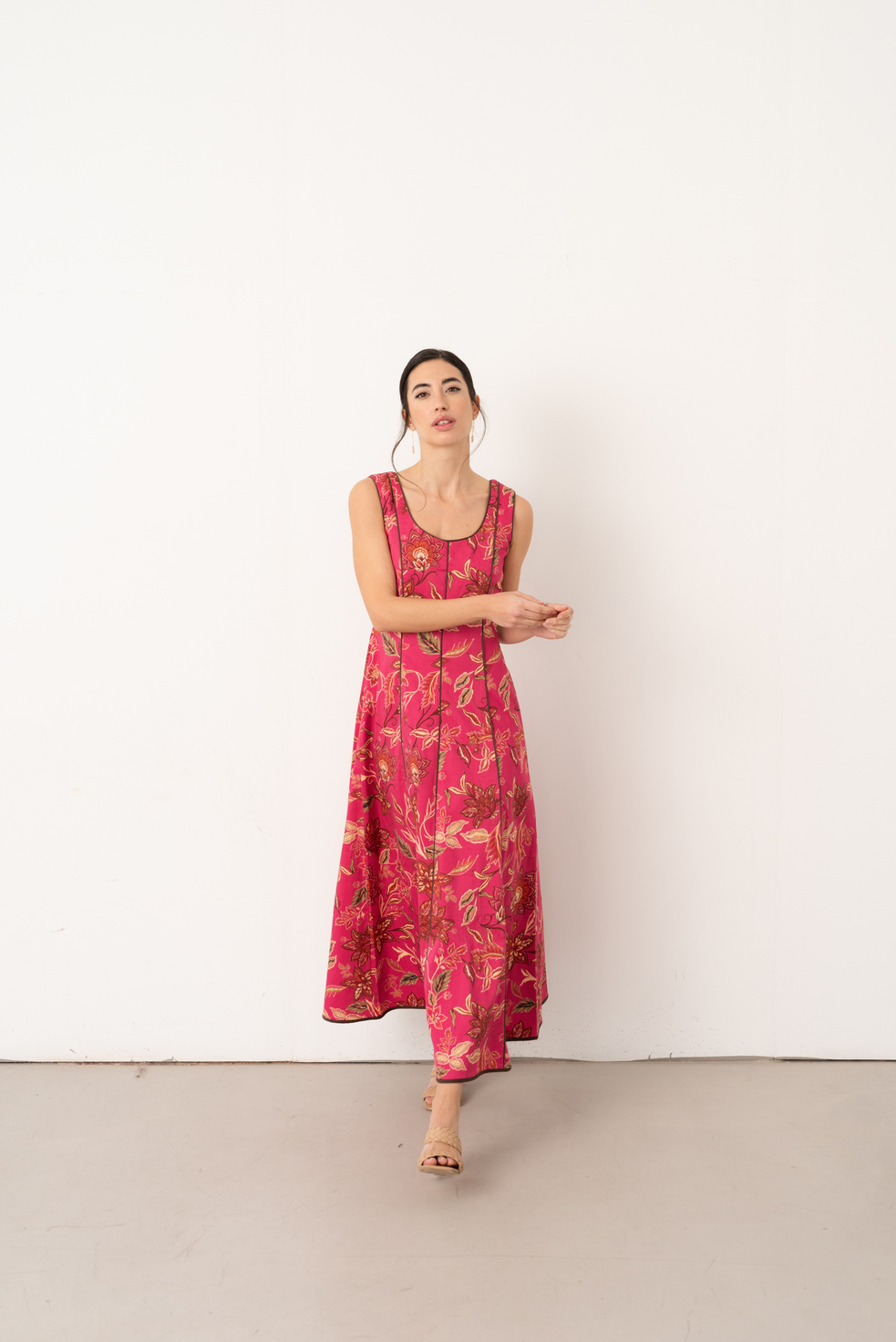 Vestido Flores Rosa