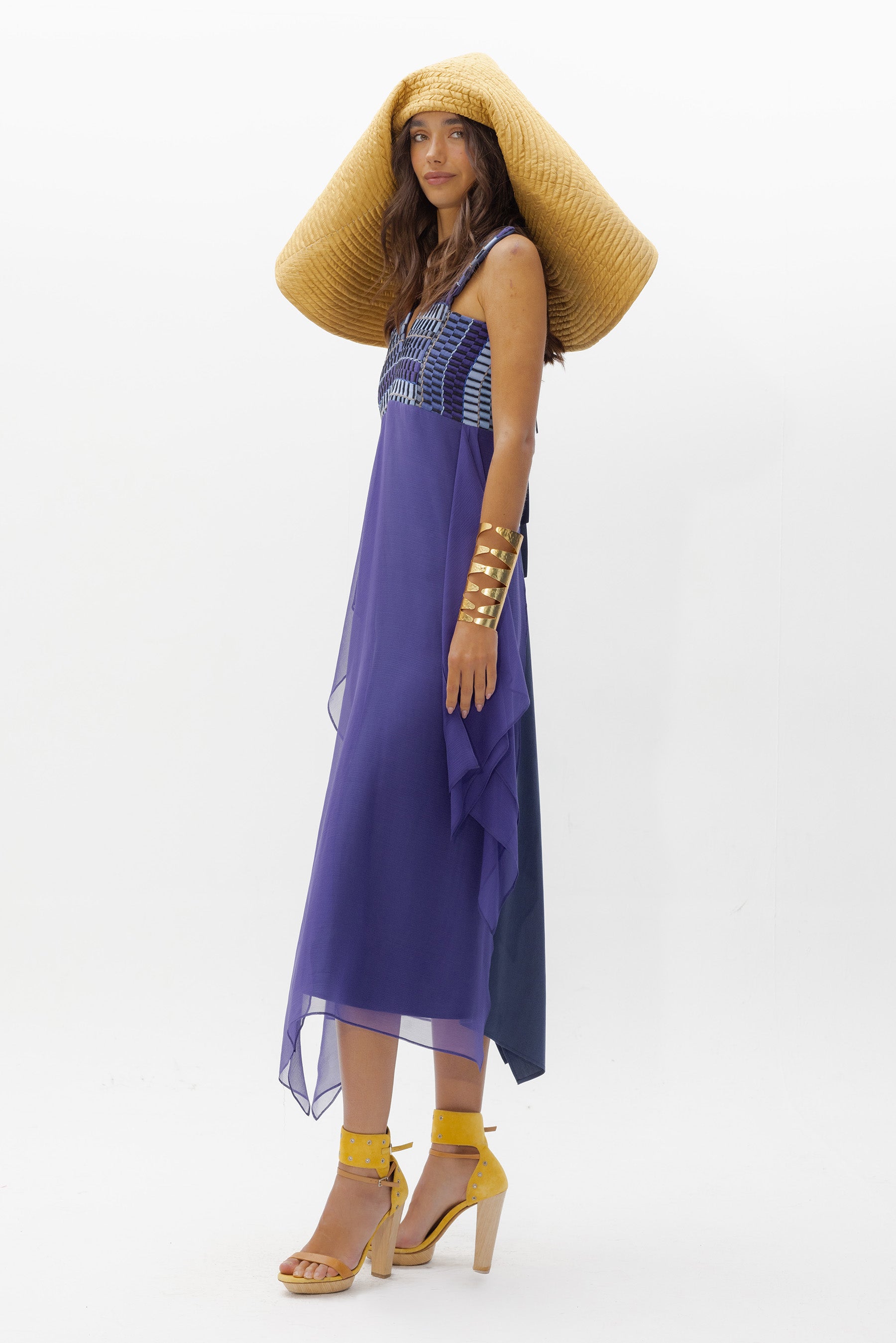 Vestido V Lazuli de Baudesson, seda · detalle 2